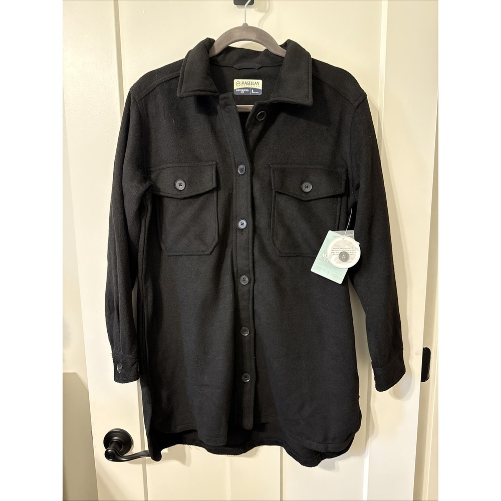 Magellan Women's Outdoor Oversized Shirt/Jacket Size Small Black NWT